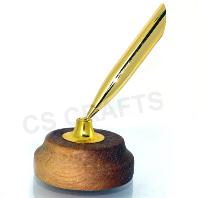 Desk Pen Holder Kit with a gold finish ideal for woodturning projects